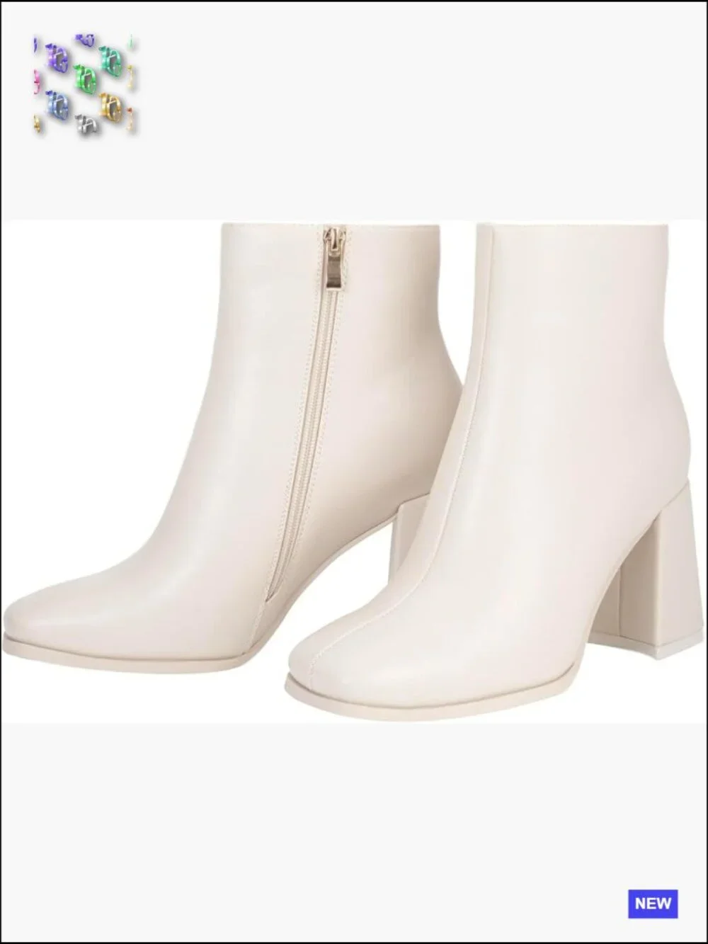 Square Toe Ankle Boots Chunky Block Heel Short Booties for Women Dressy Office